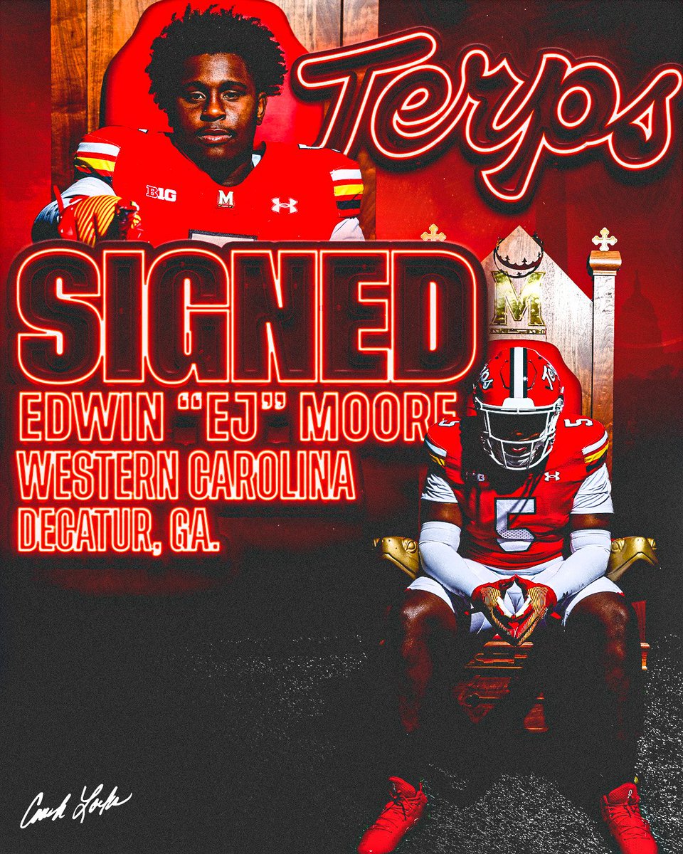 Maryland Football (@terpsfootball) on Twitter photo Coming soon to SECU Stadium π
<a href="/edwinmoorejr/">Edwin Moore Jr</a> is officially signed βοΈ
ποΈ go.umd.edu/1z7n Coming soon to SECU Stadium π
<a href="/edwinmoorejr/">Edwin Moore Jr</a> is officially signed βοΈ
ποΈ go.umd.edu/1z7n