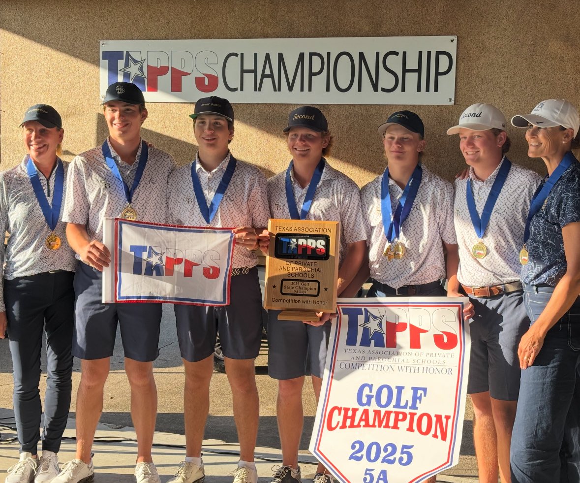 SecondBaptistSchoolAthletics (@sbs_athletics) on Twitter photo Varsity Menโs Golf: FINAL โณ๏ธ
It. Is. Official!!! ๐
#SBSeagles capture the <a href="/TAPPS_Golf/">TAPPS Golf</a> 5A - STATE CHAMPIONSHIP
First title since 2019โฆ first for Coach <a href="/JennyMmurdock5/">Jenny Murdock</a> Varsity Menโs Golf: FINAL โณ๏ธ
It. Is. Official!!! ๐
#SBSeagles capture the <a href="/TAPPS_Golf/">TAPPS Golf</a> 5A - STATE CHAMPIONSHIP
First title since 2019โฆ first for Coach <a href="/JennyMmurdock5/">Jenny Murdock</a>