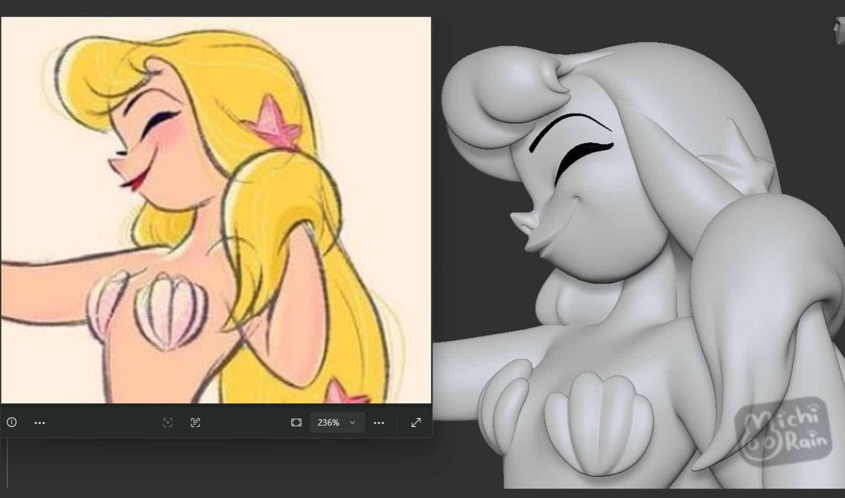 #mermay 🧜‍♀️🪸

It’s May!  The best month to draw or model  mermaids 💖✨💖✨

I’m starting this new model based on the Beautiful art of  Steven Thompson !