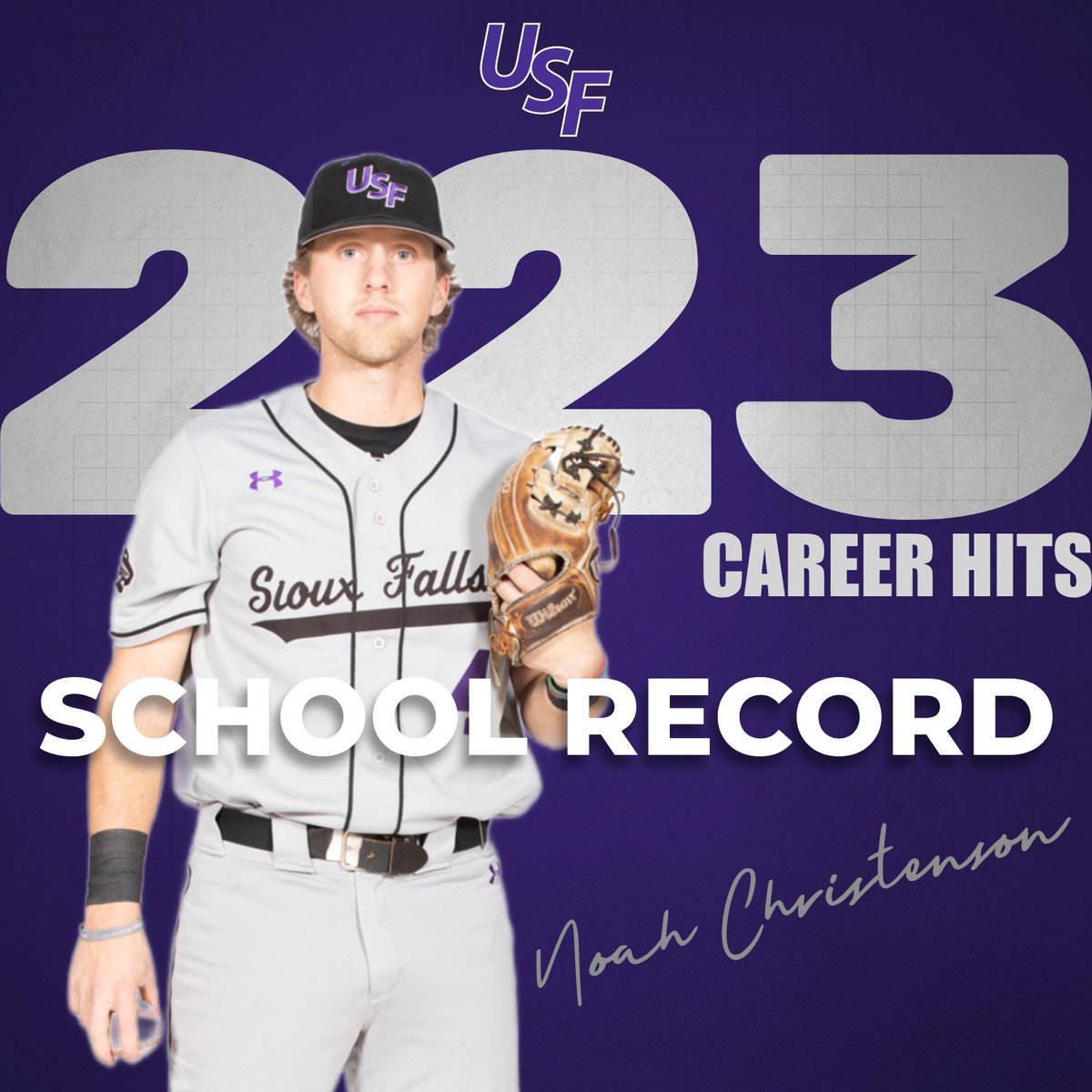 🚨 RECORD BROKEN. WALK-OFF STYLE.

Call him Captain Clutch. Noah Christenson breaks the USF career hits record with No. 2️⃣2️⃣3️⃣ — a walk-off single to do it.

Playoffs start tomorrow. He's not done.

#CooFalls | #GoCoo