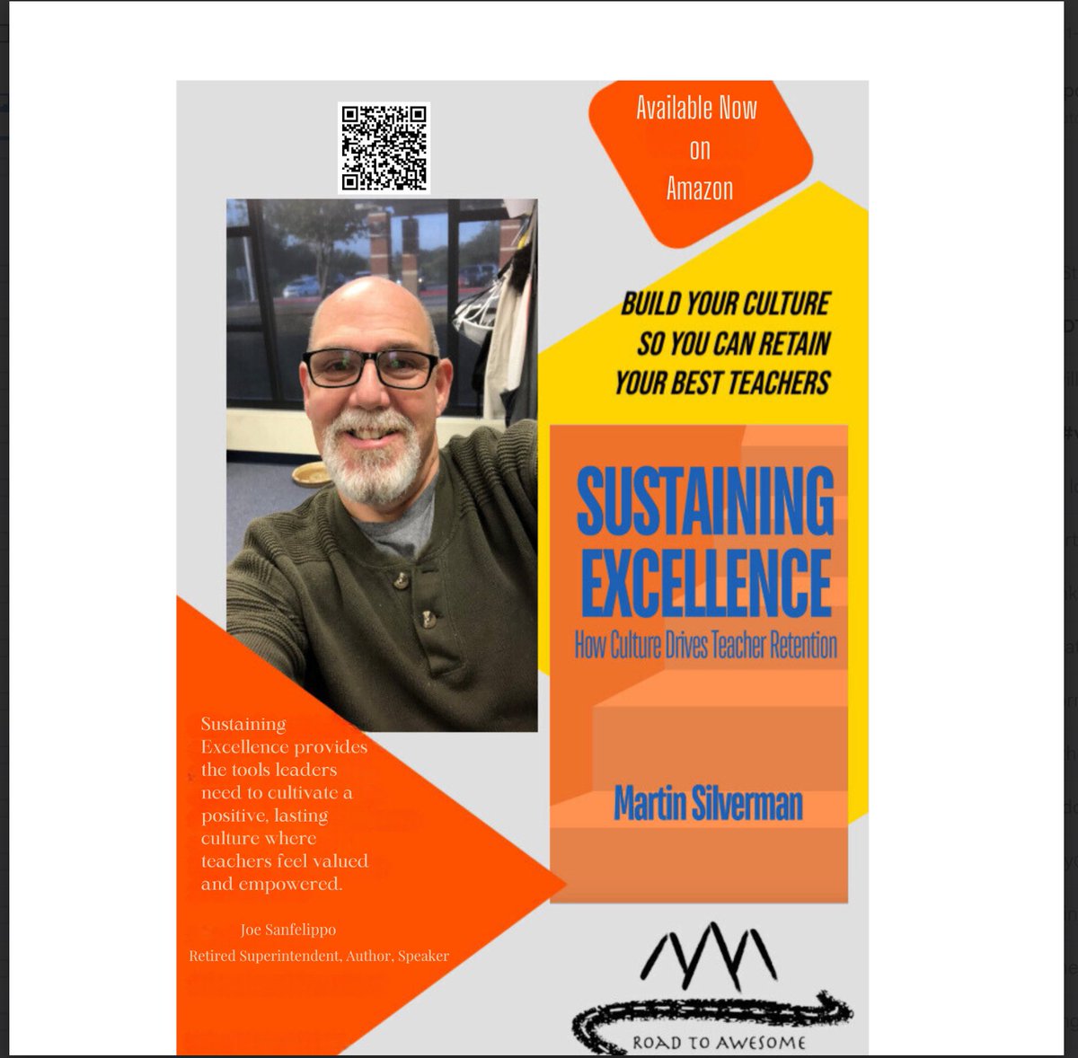 Are you looking for a summer read?  Check out my colleague <a href="/MrSilverman116/">Martin Silverman</a> book on teacher retention.  Marty spent 40 years in public education and this book is a collection of his most successful practices!  <a href="/DarrinMPeppard/">Darrin M Peppard Ed.D. #RoadToAwesome</a>