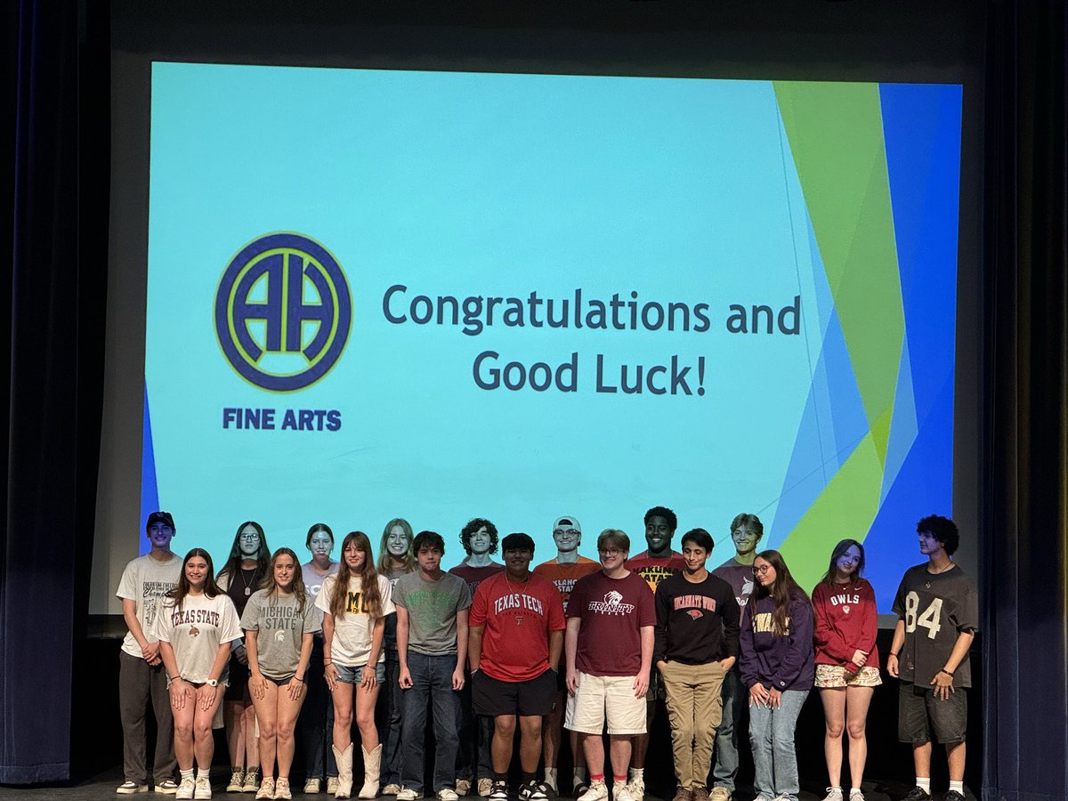 It was so cool to celebrate these outstanding Seniors who are pursuing Fine Arts in college!!!! We are proud of you and know you will do amazing things! Congratulations!!🎉 🐴 🎨 🎼 🎭