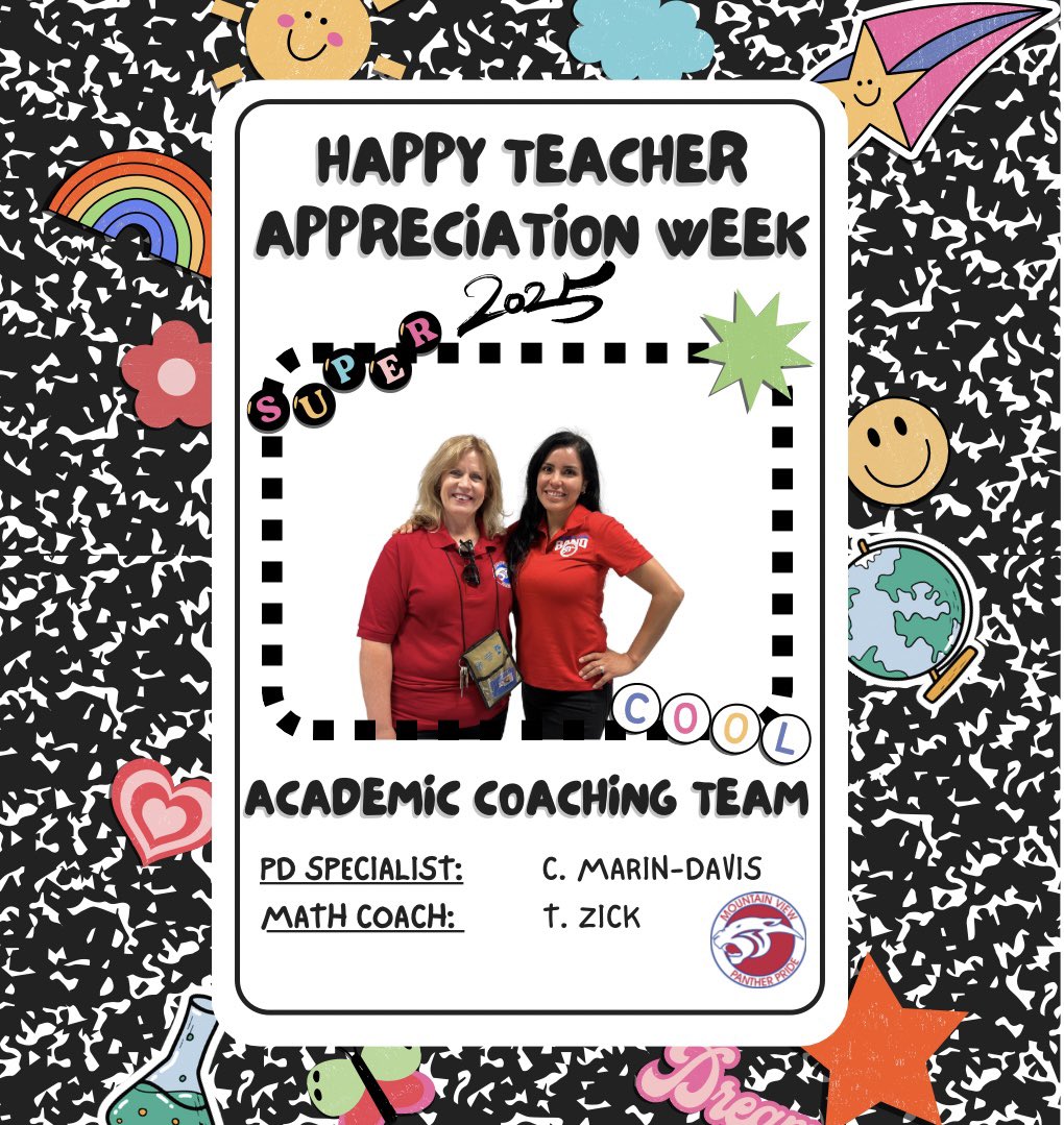 Today we recognize some of the coolest teachers on our campus of PE, Electives. Academic Support and Academic Coaching teachers.  Thank you for your dedication, creativity, and unwavering support for our students. We appreciate you! #pantherpride #panthernation #pantherproud