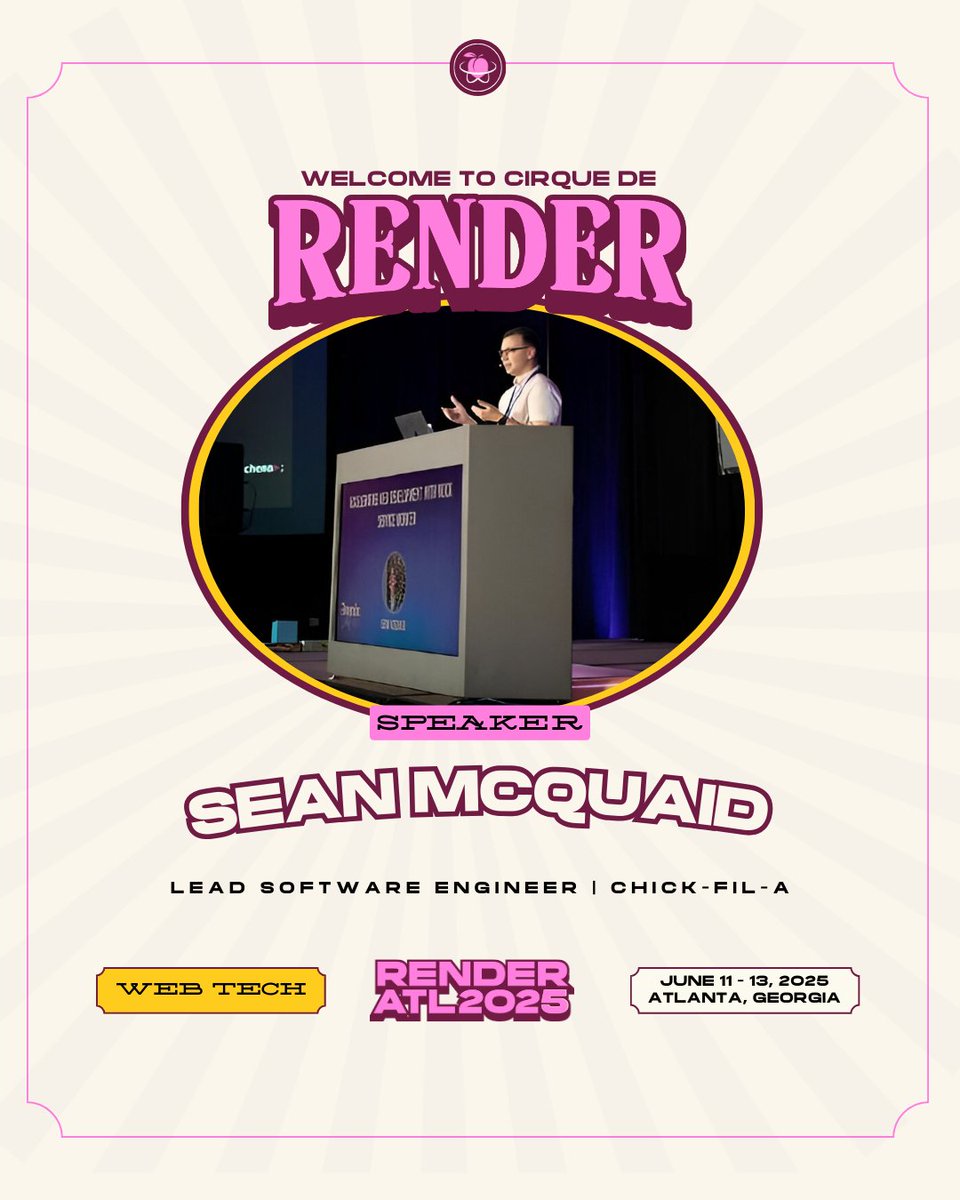Sean McQuaid (@seanmcquaidcode) on Twitter photo Incredibly grateful to be speaking about Architecting a Front-end Project for Longevity <a href="/RenderATL/">RenderATL 2025 | June 11 - June 13, 2025</a> this year! Hope to see ya'll there!! renderatl.com Incredibly grateful to be speaking about Architecting a Front-end Project for Longevity <a href="/RenderATL/">RenderATL 2025 | June 11 - June 13, 2025</a> this year! Hope to see ya'll there!! renderatl.com
