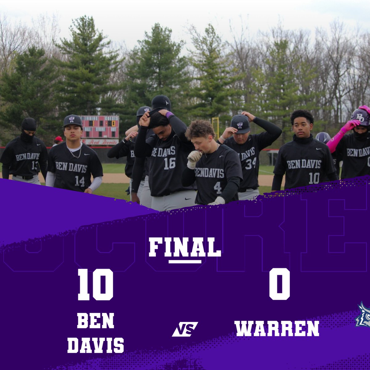 Final score vs Warren