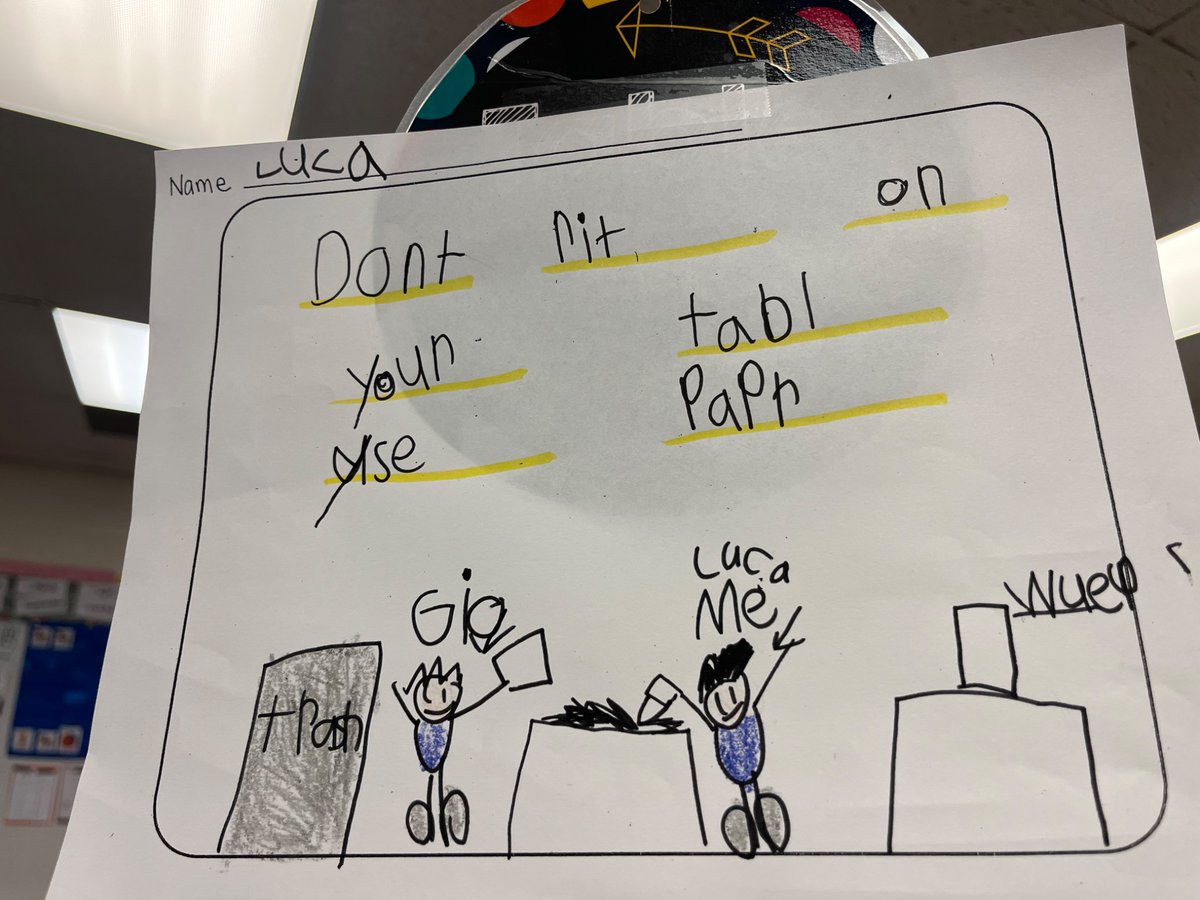 Kinders know how to use their writing to solve classroom problems!  #bemisthinkers