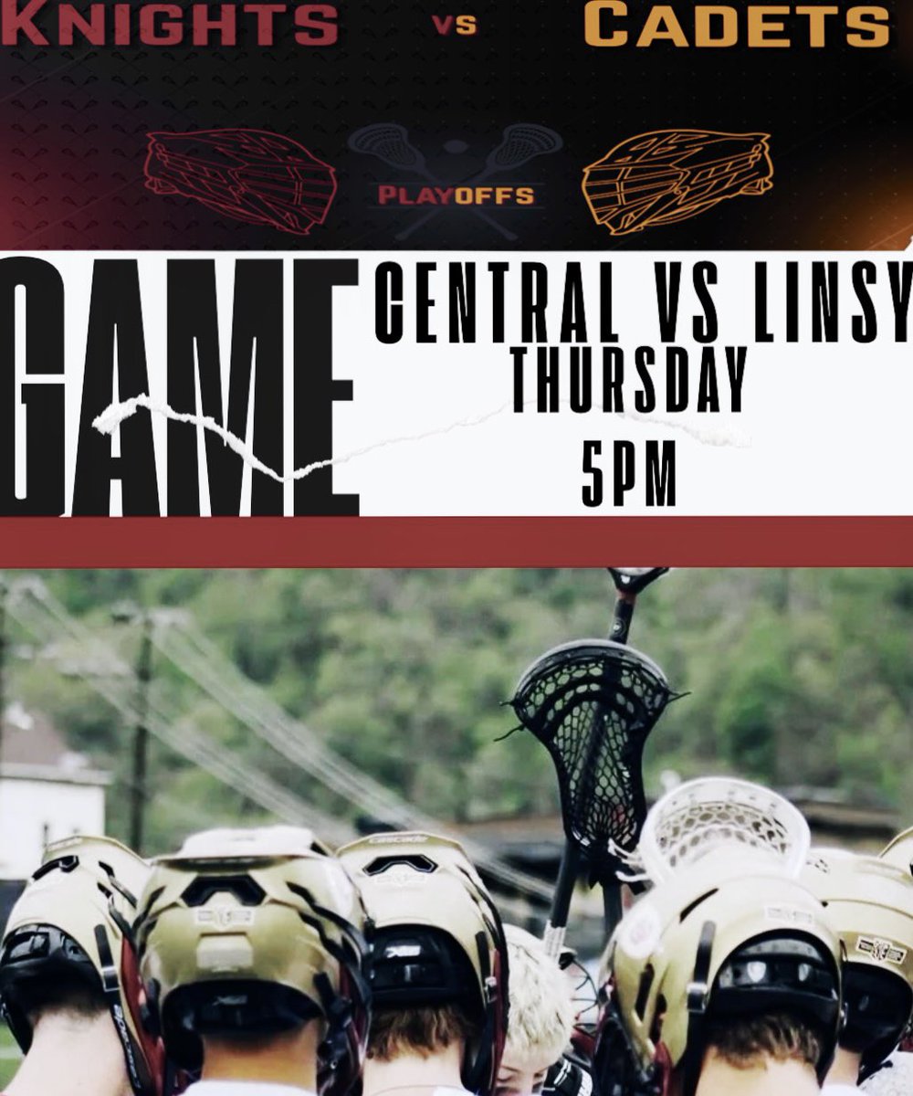 WVSLA PLAYOFFS game 5/8 Thursday #3 WCC at #2 Linsly faceoff 5:00!!