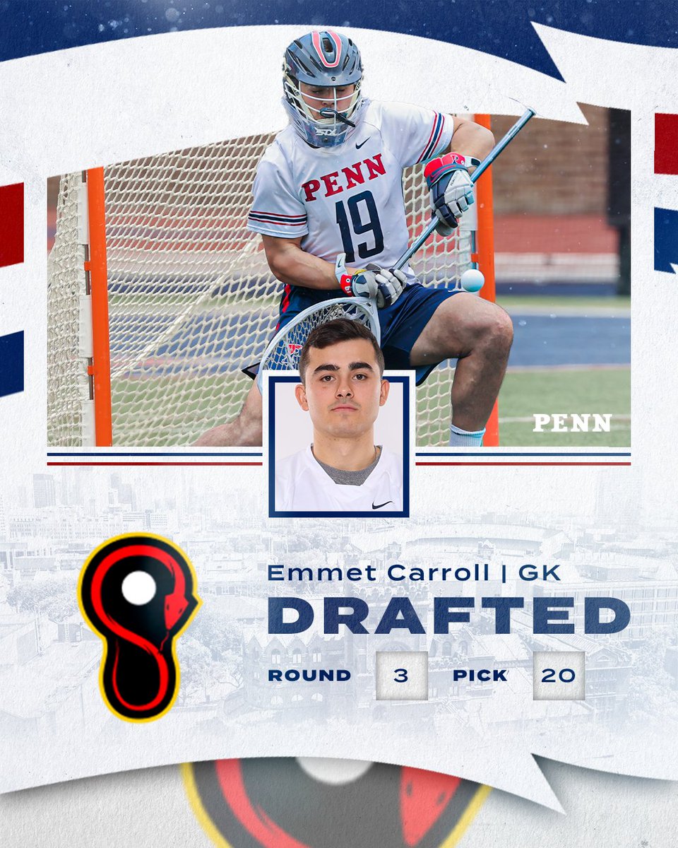 Penn Men's Lacrosse (@pennmenslax) on Twitter photo Second goalie drafted tonight, number 2โฃ0โฃ overall. Congratulations EMMET, second Quaker picked tonight in the <a href="/PremierLacrosse/">Premier Lacrosse League</a> Draft! He's a <a href="/PLLWhipsnakes/">Maryland Whipsnakes</a>!
#ILPL | #FightOnPenn ๐ด๐ต Second goalie drafted tonight, number 2โฃ0โฃ overall. Congratulations EMMET, second Quaker picked tonight in the <a href="/PremierLacrosse/">Premier Lacrosse League</a> Draft! He's a <a href="/PLLWhipsnakes/">Maryland Whipsnakes</a>!
#ILPL | #FightOnPenn ๐ด๐ต