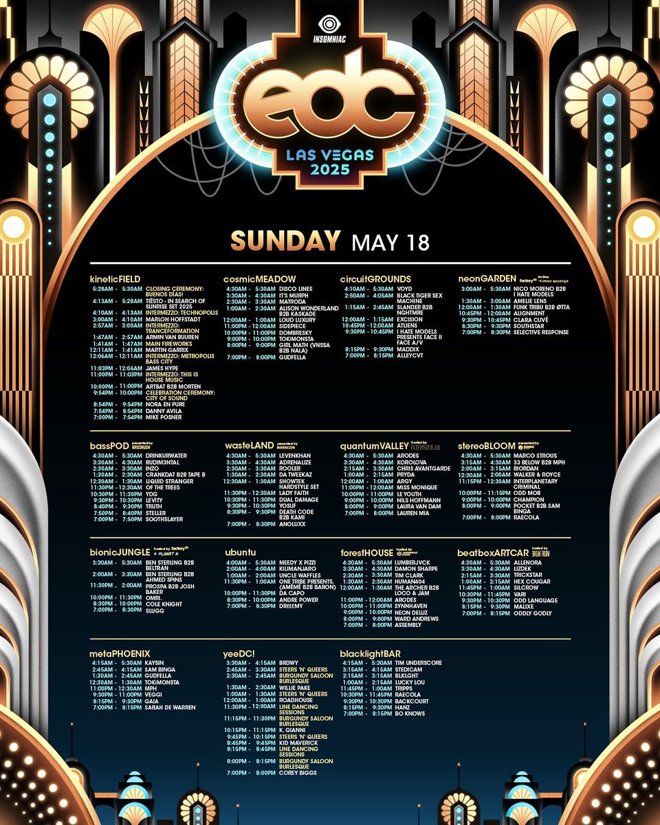 EDC Las Vegas set times graphics ⬇️

10 days to go <a href="/EDC_LasVegas/">EDC Las Vegas</a>