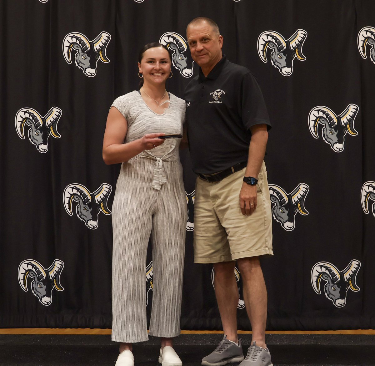 Another well-deserved accolade for Katie last night at the 2025 Student-Athlete Awards Ceremony! #fRAMily🏀🐏