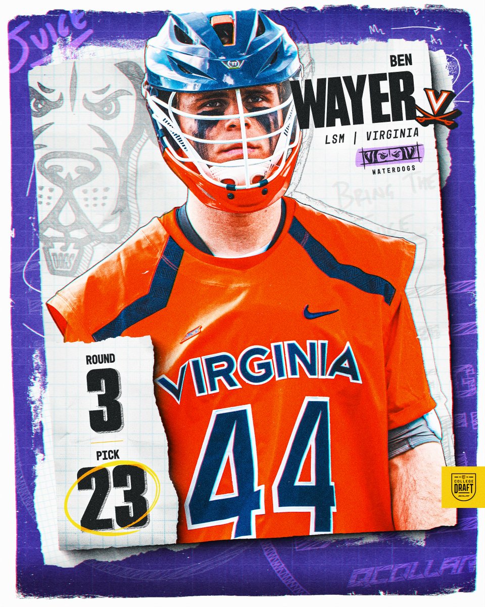 With the #23 Pick in the 2025 College Draft, the Philadelphia Waterdogs select Ben Wayer.

<a href="/benwayer20/">Ben Wayer</a> | <a href="/PLLWaterdogs/">Philadelphia Waterdogs</a>