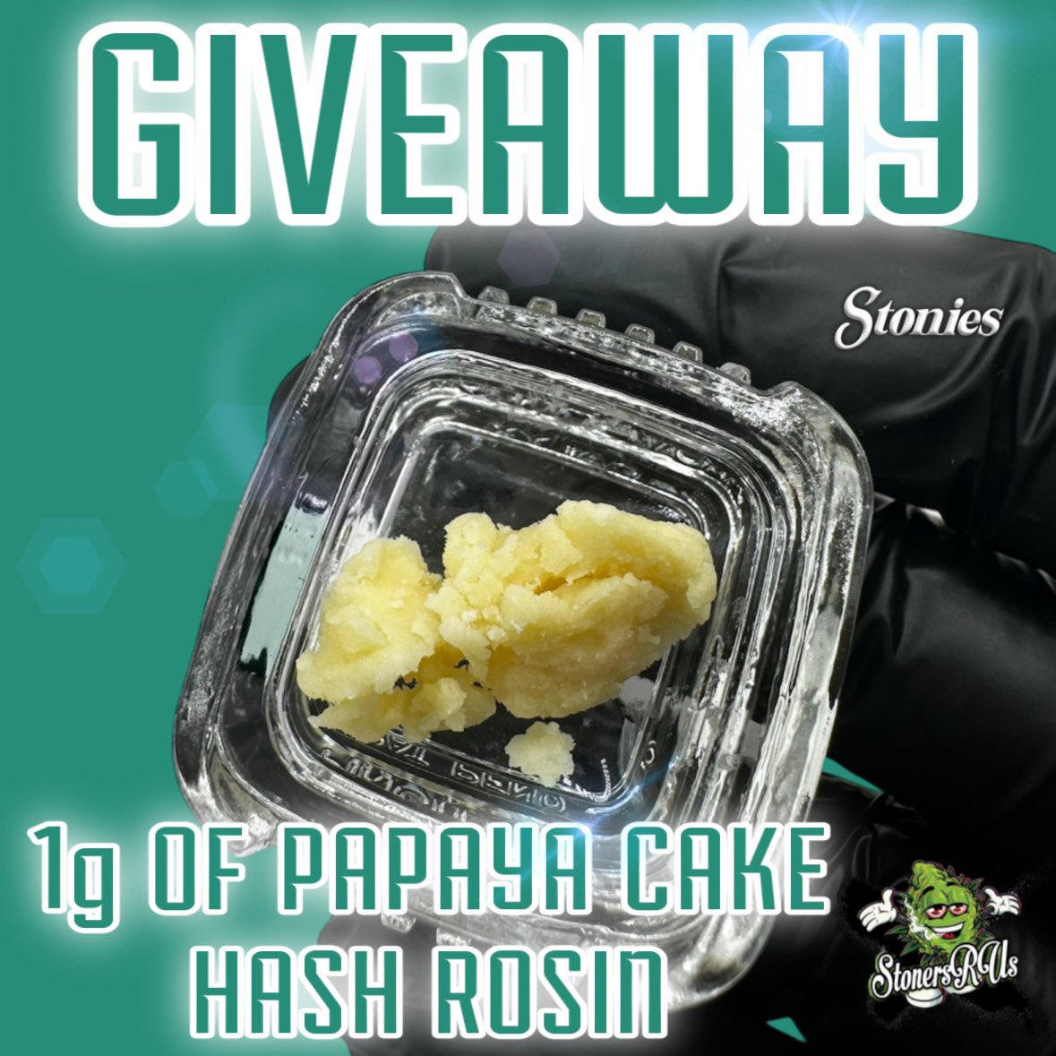 _StonersRUs_'s tweet photo. 🚨 GIVEAWAY!! 🚨 

🏆 Win 1g of Papaya Cake Hash Rosin 🏆 

👉 https://t.co/NT9t75Vyfb

How to enter: 👇 
• Follow @_StonersRUs_ 🍯 
• Follow @StoniesSmoke 🍯 
• Like &amp; repost 🍯 
• Comment ‘Stonies’ when done 🍯 

Ends in 72 hrs ⏳ - GOOD LUCK! 💚 https://t.co/vWcai5S9x8