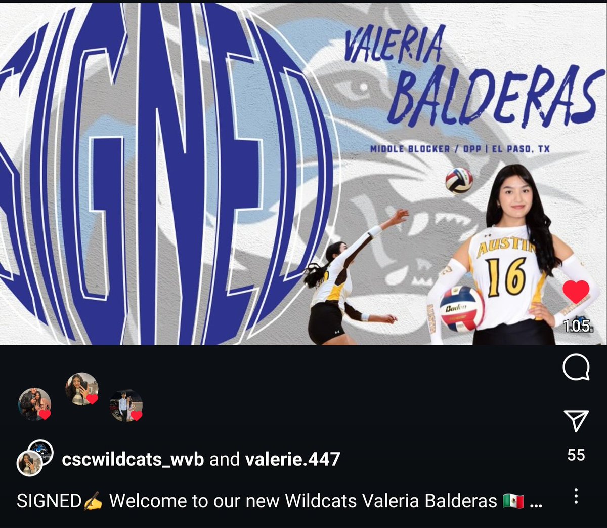 Coach Ruby (@coachruby1) on Twitter photo Congratulations to our very own Valeria for officially signing wirh Culver-Stockton University to continue playing volleyball at the next level!
<a href="/ValeriaBal695/">Valeria Balderas</a> <a href="/c/">c</a> <a href="/CoachPichardo/">Eric Pichardo M. Ed.</a> <a href="/maribelruiz2015/">Maribel Ruiz</a> <a href="/bpallare/">Brenda Pallares</a> <a href="/CoachHeimer33/">Coach Heimer</a> <a href="/Fchavezeptimes/">Felix Chavez</a> Congratulations to our very own Valeria for officially signing wirh Culver-Stockton University to continue playing volleyball at the next level!
<a href="/ValeriaBal695/">Valeria Balderas</a> <a href="/c/">c</a> <a href="/CoachPichardo/">Eric Pichardo M. Ed.</a> <a href="/maribelruiz2015/">Maribel Ruiz</a> <a href="/bpallare/">Brenda Pallares</a> <a href="/CoachHeimer33/">Coach Heimer</a> <a href="/Fchavezeptimes/">Felix Chavez</a>