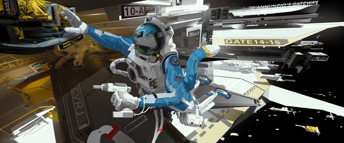 space port concept art commission :D