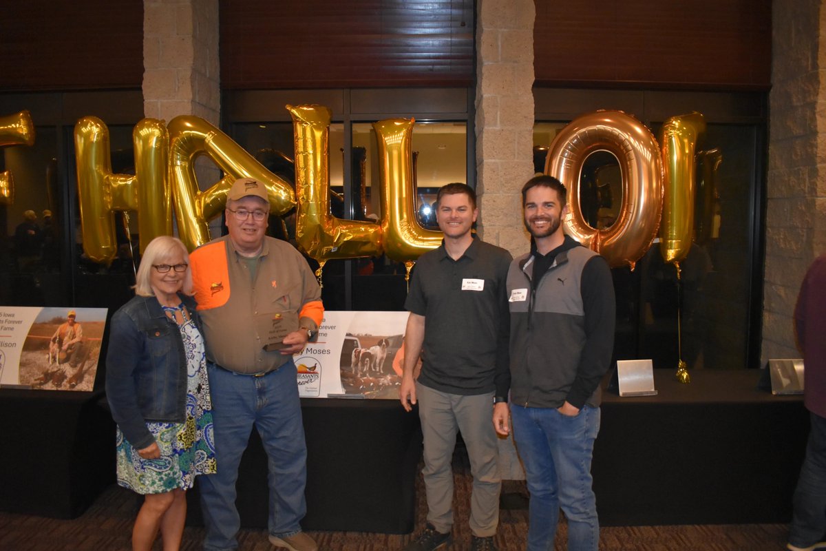 KLMoses23's tweet image. Belated congratulations to my dad on his induction into the Iowa Pheasants Forever Hall of Fame this past weekend. He's had a great 25+ year career of volunteerism with the Mitchell Co. PF chapter and helped set aside countless acres for habitat, hunting, and recreation.