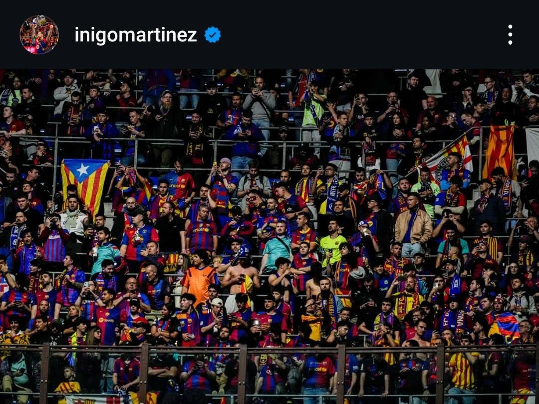 📲 | Iñigo Martínez on Instagram.

"“Where others see the end, we see the beginning of the comeback.” #tornarem 🔵🔴"