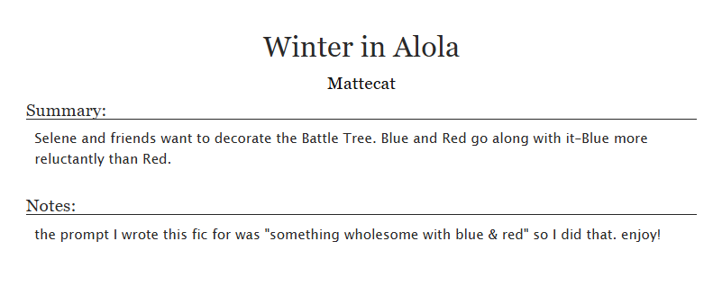 pokemonforgaza's tweet photo. A fic written by realityandrebirth on Tumblr based on the prompt "something wholesome with Blue oak and red" for @_XianLu_ !

Thank you so much for donating! https://t.co/uLTzzOoT5i