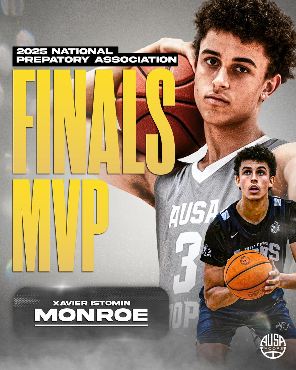 AUSA Hoops (@ausa_hoops) on Twitter photo AUSA athlete <a href="/Xavier_Monroe5/">Xavier Istomin Monroe</a>, who joined us on tour in 2023, has led <a href="/royalcrownball/">Royal Crown Basketball</a> to the <a href="/NPACanada/">NPA</a> 2025 National Preparatory Championship title in Canada, earning Finals MVP honors
He delivered a standout performance in the final, posting 22 pts and 8 rebs to secure the win AUSA athlete <a href="/Xavier_Monroe5/">Xavier Istomin Monroe</a>, who joined us on tour in 2023, has led <a href="/royalcrownball/">Royal Crown Basketball</a> to the <a href="/NPACanada/">NPA</a> 2025 National Preparatory Championship title in Canada, earning Finals MVP honors
He delivered a standout performance in the final, posting 22 pts and 8 rebs to secure the win