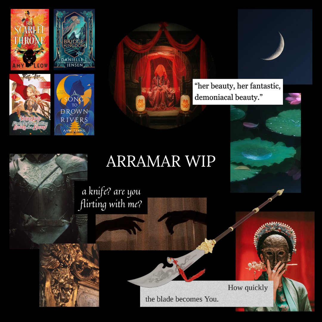 the bridge kingdom x a song to drown rivers

when a new threat rises, two warring nations sign a peace treaty sealed by a marriage. despite her vow to never wed, a princess sacrifices herself to the foreign kingdom she spent her life fighting against.

#questpit #A #F #W