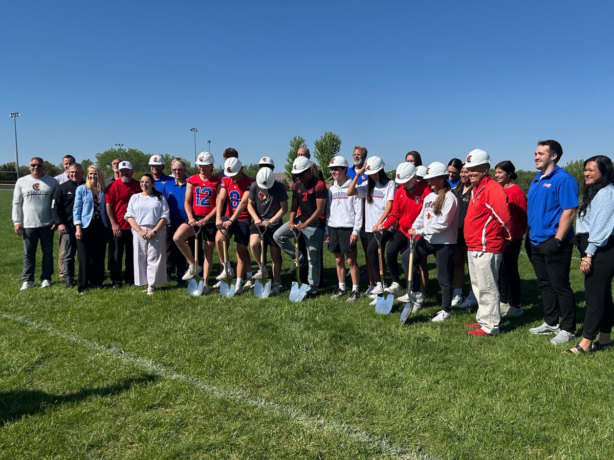We love full-circle moments. MMTH’s Project Development lead and legendary high school coach, Mark Littrell was on hand to help Crete High School break ground on their new turf field. He also got to welcome Crete’s new football coach, his son, Josh! This is why we do it!
