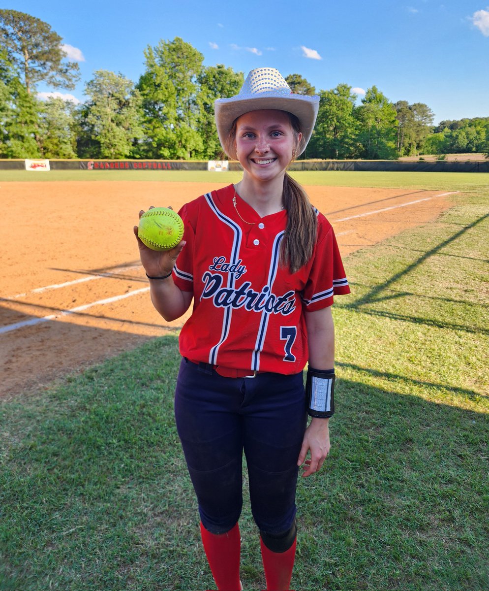 1B/C <a href="/AEdmonds2026/">Aubrey Edmonds</a> earned the Lady Patriots hat today 🤠 going 4 for 5 with a HR 💣 over CF to lead the Lady Patriots to another victory! 💪