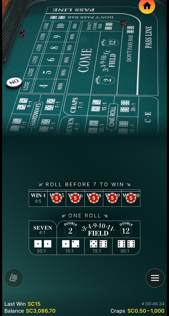 rebetapp's tweet image. 🚨🚨 LIVE CRAPS HAS DROPPED 🚨🚨

Hop into the ReBet social casino now to play live craps! Tons of different wagers to make 👀