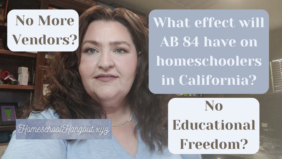 NerdMom's tweet image. AB 84 is on many homeschoolers&apos; minds. I break down its effect on California homeschoolers! youtu.be/VzQ0Q4AuH0c
#homeschool #californiahomeschool #charterschool #californiacharterschool