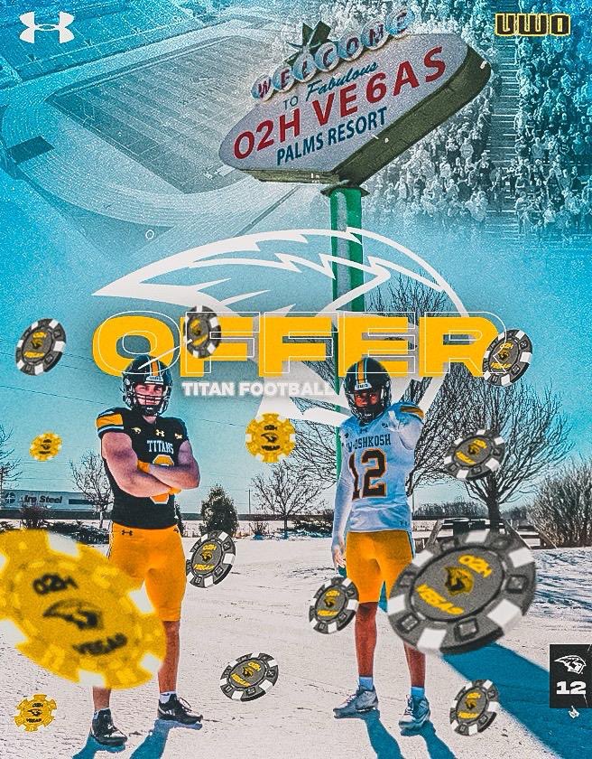 After a great conversation with <a href="/coachmaerob/">Mason Robinson</a> I’m beyond excited to announce my first official offer to play at the next level! Thank you <a href="/UWOFootball/">UW-Oshkosh Football</a> and coaching staff for all the love and support recently!!!