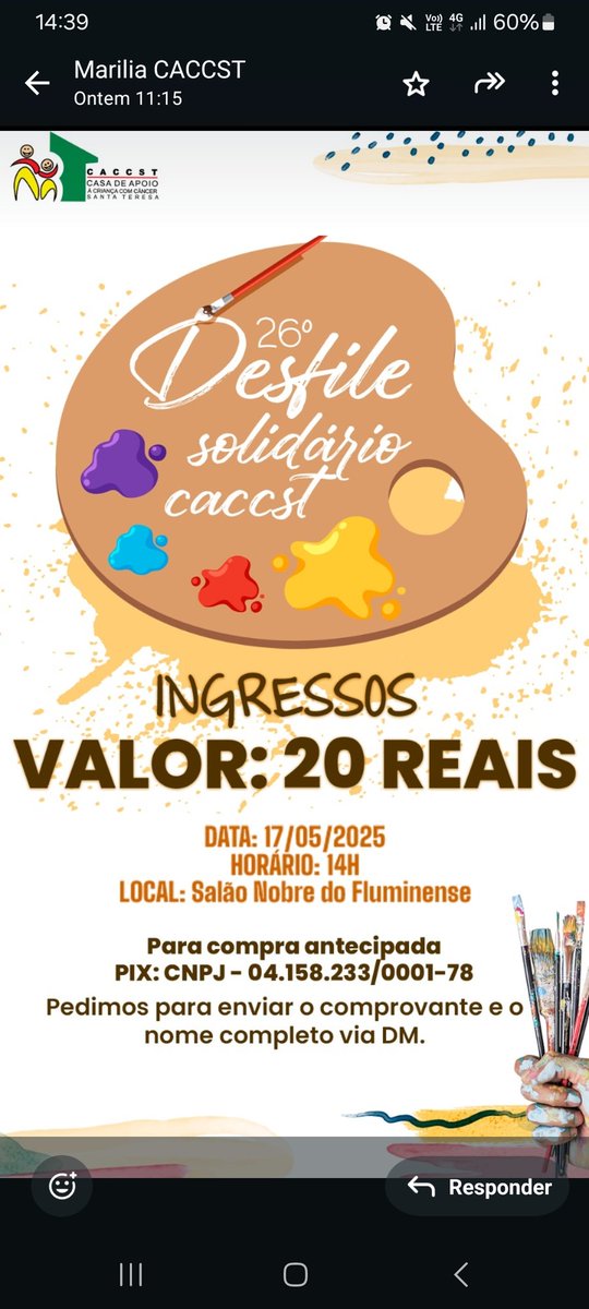 CACCST's tweet photo. AVISO IMPORTANTE! Ingressos adquiridos antecipadamente, os comprovantes de pagamento deverão ser enviados,  com o nome completo e CPF para a DM do Instagram da @caccst. https://t.co/y9TEY0nBCI