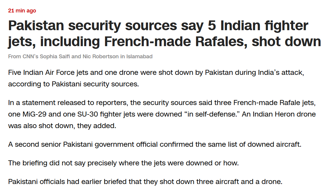 zhao_dashuai's tweet photo. Pakistan shot down 5 Indian fighter jets:
💥3 newly acquired Rafales.
💥1 MIG-29.
💥1 Su-30 MKI. https://t.co/2ML0S6iaiM