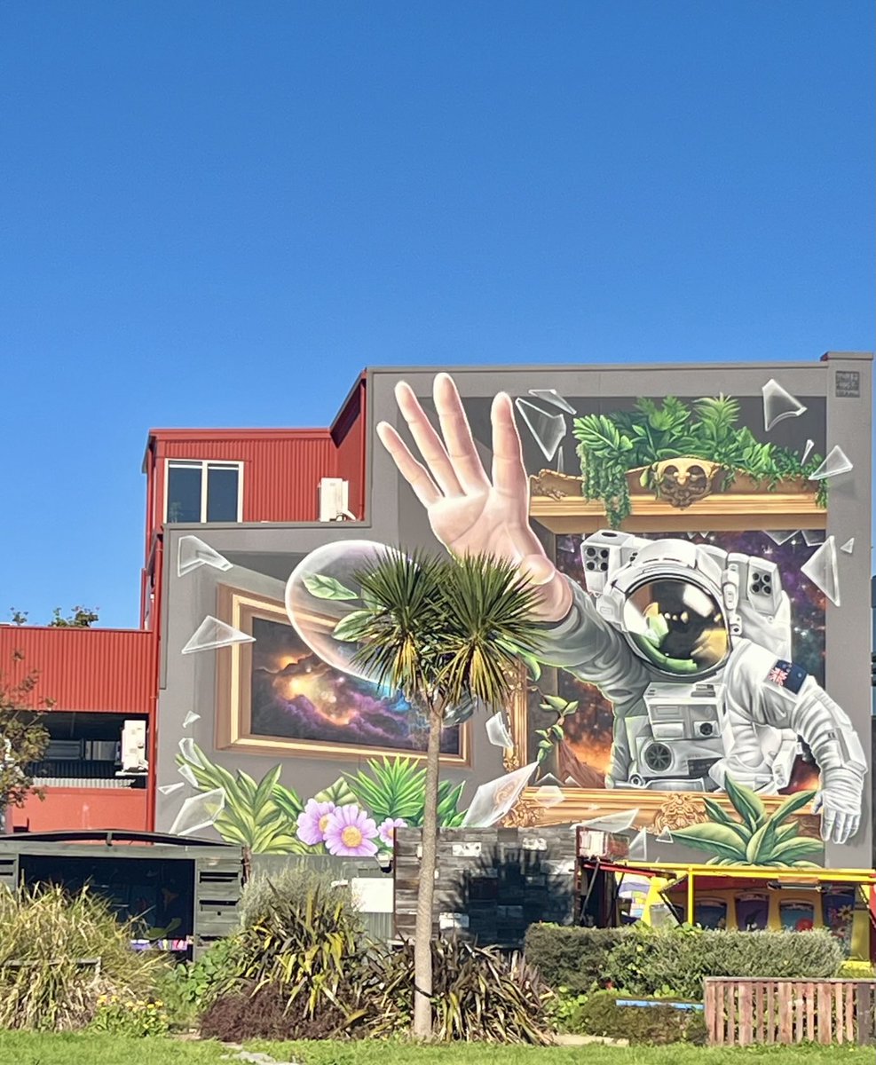 I had to stop and take a picture of this piece of street art