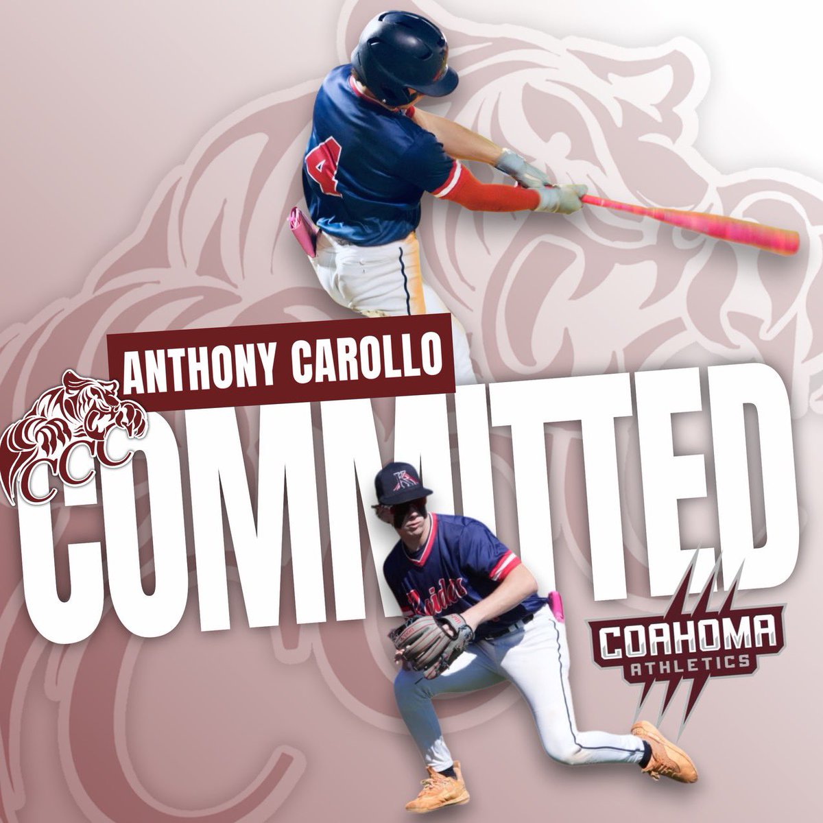 Anthony Carollo (@anthonycaroll12) on Twitter photo A new chapter AGTG!! <a href="/CoahomaCC_BSB/">Coahoma CC Baseball</a> <a href="/ABiggs22/">Austin Biggs</a> <a href="/Cars0nTurner12/">Carson Turner</a> A new chapter AGTG!! <a href="/CoahomaCC_BSB/">Coahoma CC Baseball</a> <a href="/ABiggs22/">Austin Biggs</a> <a href="/Cars0nTurner12/">Carson Turner</a>