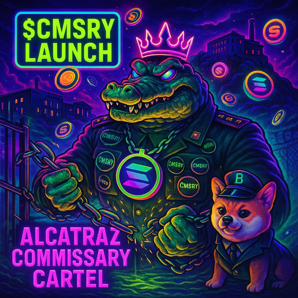 KingCryptoGator's tweet image. The gates of Alcatraz are open.
One SOL dropped &amp;amp; double backed!
The $CMSRY Cartel is moving weight.

You don’t hold this token.
It holds you.

JOIN THE CARTEL:
14ie4phxq2QPyJMDhE5TDMNxwY9PyybcMThHZPtqboop
Boop.fun — Commissary open.

 #Solana #BoopFun #CartelCoin