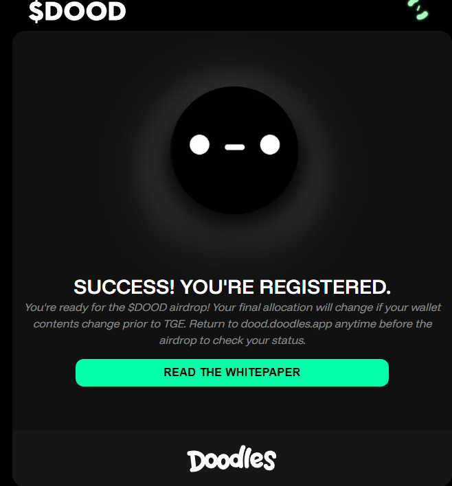 CvlDax's tweet photo. how to get airdrop $DOOD
if you own a Doodles collectible:  OGs and holders of other Doodles collectibles can pre-register for a limited time to receive their allocation via airdrop.  get started → https://t.co/VVnJNDrHQP

@GiveRep @PawtatoFinance family check now https://t.co/4Tt4UR04Ef