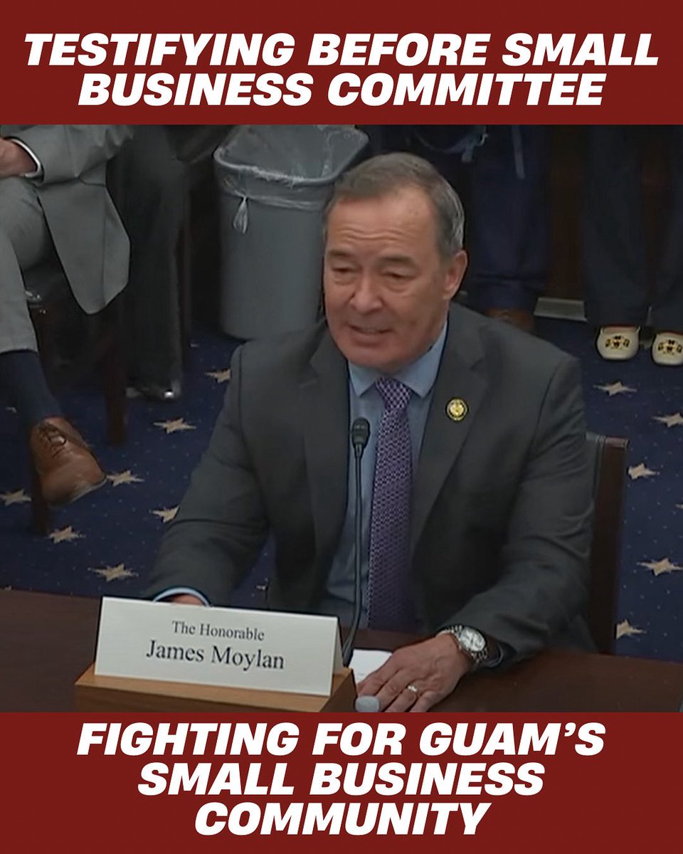 Rep. James Moylan (@repmoylan) on Twitter photo Today I testified in front of <a href="/HouseSmallBiz/">House Committee on Small Business</a> urging them to help reopen the Guam SBA office. It was a successful hearing in which my colleagues had the chance to hear about the struggles Guam and the Pacific small businesses face. Today I testified in front of <a href="/HouseSmallBiz/">House Committee on Small Business</a> urging them to help reopen the Guam SBA office. It was a successful hearing in which my colleagues had the chance to hear about the struggles Guam and the Pacific small businesses face.