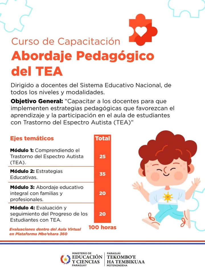 py_tea's tweet photo. 💙Curso de capacitación:
Abordaje pedagógico del TEA

Una oportunidad para transformar la práctica docente desde la inclusión 

Para más información, accedé al siguiente enlace:
https://t.co/tRv7agyKHK

@MECpy @luisramirez_py https://t.co/fqnHqpwJ0S
