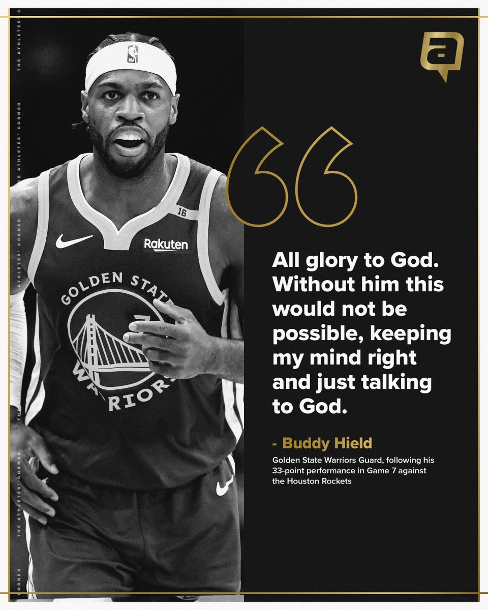 The Athletes' Corner (@athletescorner_) on Twitter photo Stay faithful, wait on your moment.
<a href="/buddyhield/">Buddy Love !!!!</a> with 33 points in Game 7 to eliminate the Houston Rockets, and he credited talking to God with keeping his mind right. Stay faithful, wait on your moment.
<a href="/buddyhield/">Buddy Love !!!!</a> with 33 points in Game 7 to eliminate the Houston Rockets, and he credited talking to God with keeping his mind right.