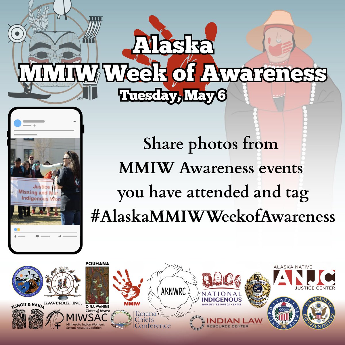 AKNWRC would love to see photos of the MMIW Awareness events you have attended.  Please share ideas on how others can host events within their respective communities, tag #AlaskaMMIWWeekofAwareness