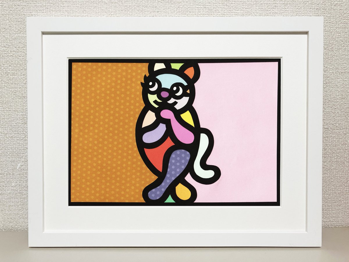 174-1 “Cat Alphabet - I” 2025, Original art work on paper cutting