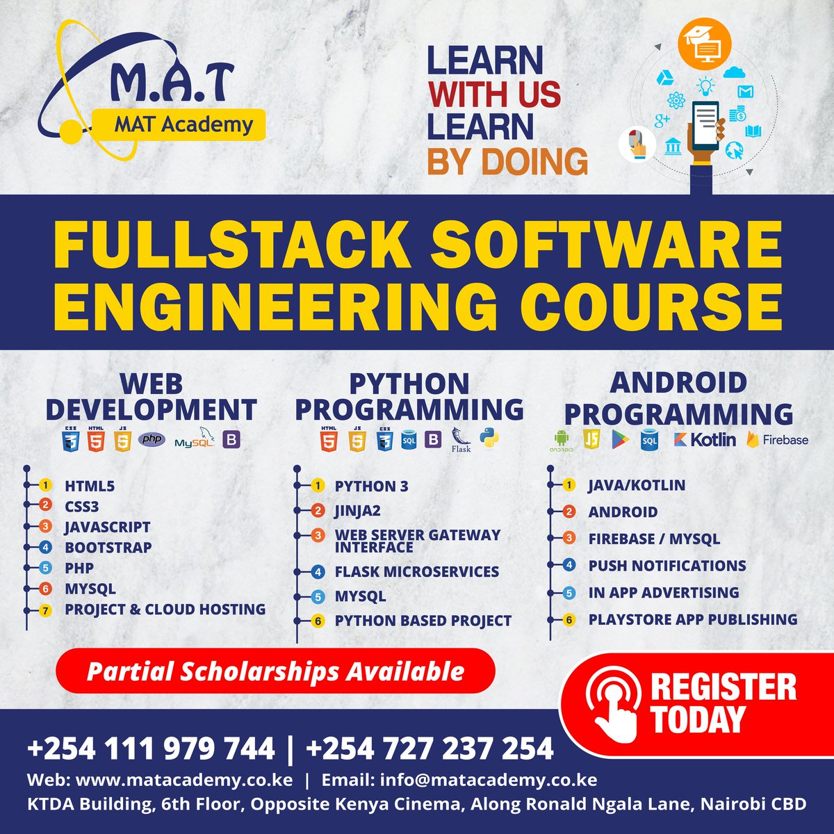 matacademykenya's tweet image. 🚀 FINAL DAY – Software Engineering Bootcamp!
🎉 Let’s wrap it up with energy &amp;amp; code!
📅 Today | 🕕 6PM | 💻 Online
🔗 meet.google.com/vkm-ryfc-ede
Bring your laptop, questions &amp;amp; passion!
#BootcampFinale #CodeToSuccess #WeBuiltThis