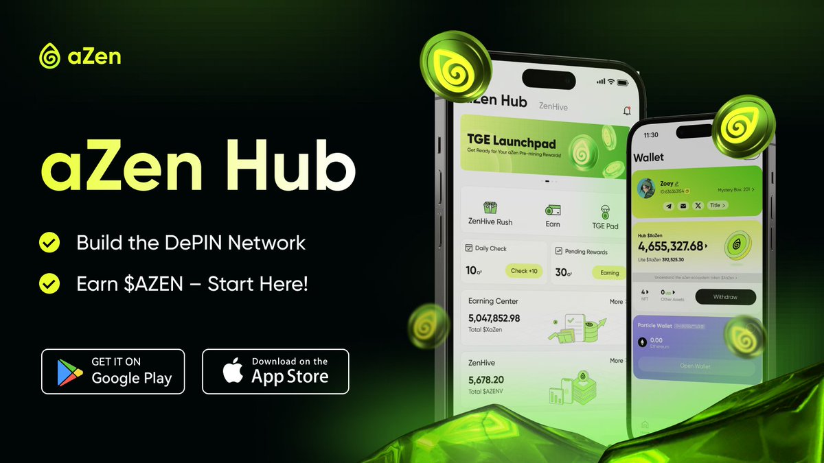 azen_protocol's tweet image. 📲aZen Hub: Build the DePIN Network and Earn $AZEN – Start Here!  
🚀Now is the best time to join aZen Hub! As the core gateway to the aZen ecosystem, aZen Hub allows you to easily participate in mining while becoming a pioneer in the Web3 and AI era.
azennetwork.com/wap/#/share?ke…