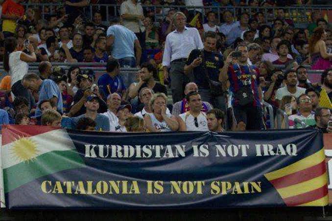 Sözde Kürdistan bayrağı açarak Teröristlere destek veren Barcelona, İnter karşında yenildi.