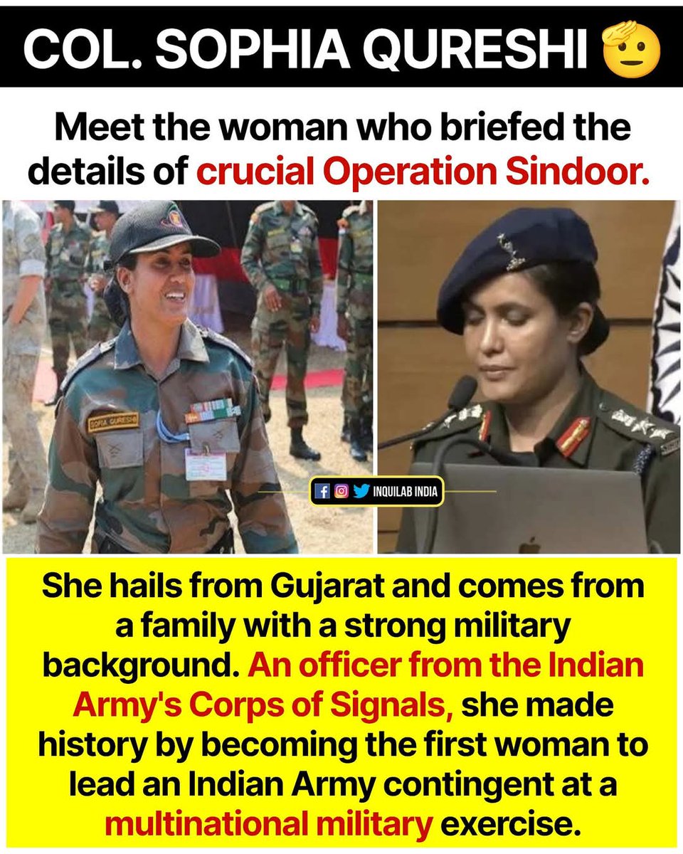 Hats off to her contributions. Jai Hind 🇮🇳
#IndianArmy #OperationSindoor