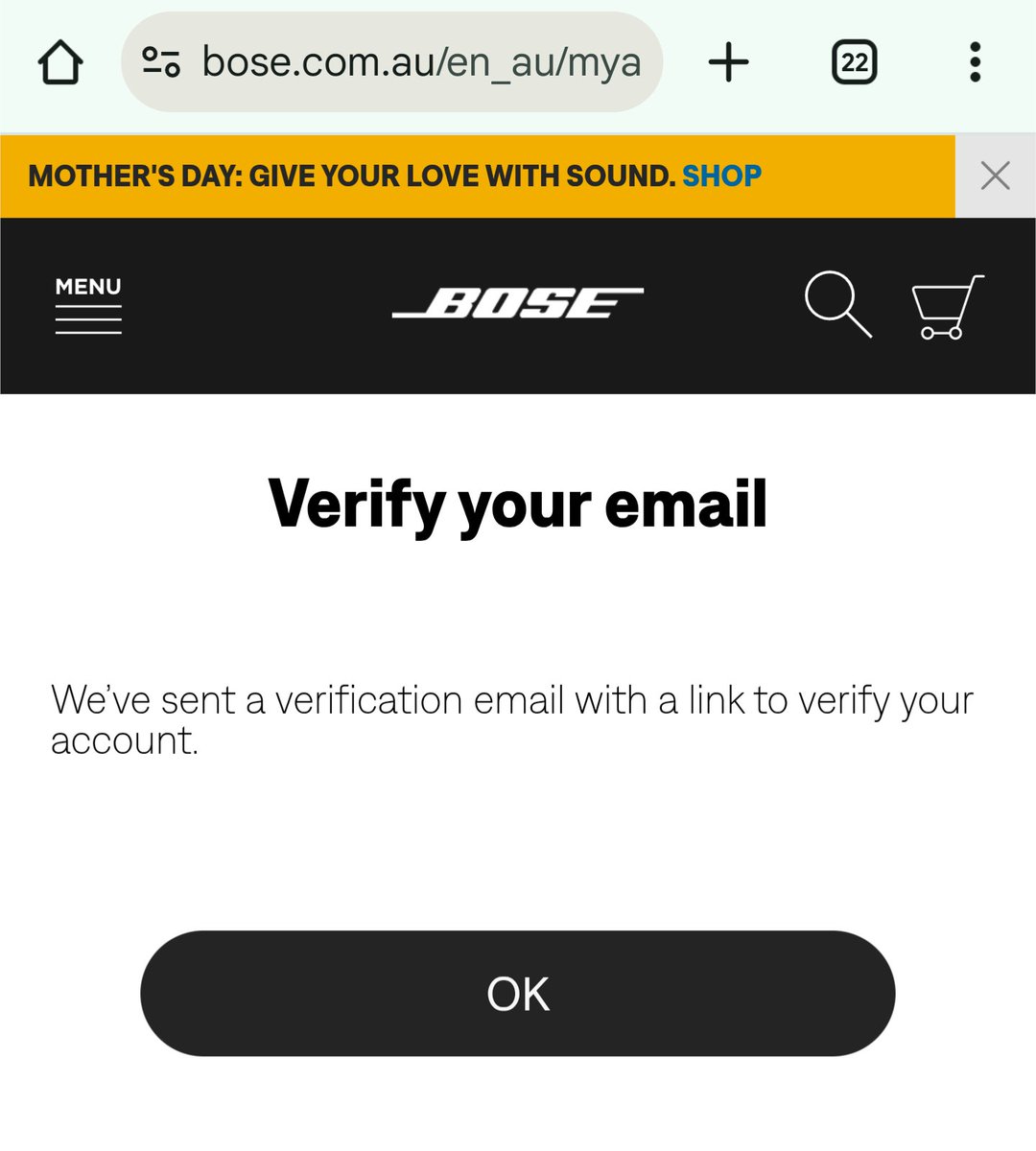 frogl3t's tweet photo. Hey @Bose fix your auth system. I can sign in, but the blasted verification link email is MIA, no matter how many times I click resend link. 😠

I know my password, yet I'm locked out of my account. It's been like this since 2022. https://t.co/hMzqCtHnwf