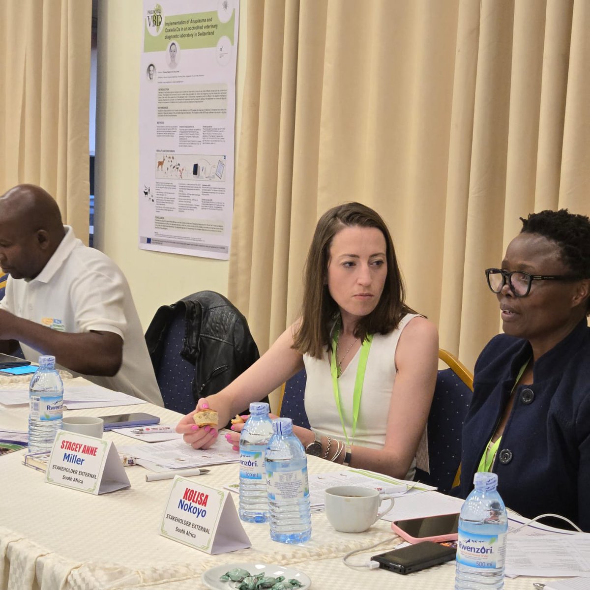 In this stakeholders' session, South Africa is well represented by Stacey (farming community) and Kolisa (Veterinary Services)