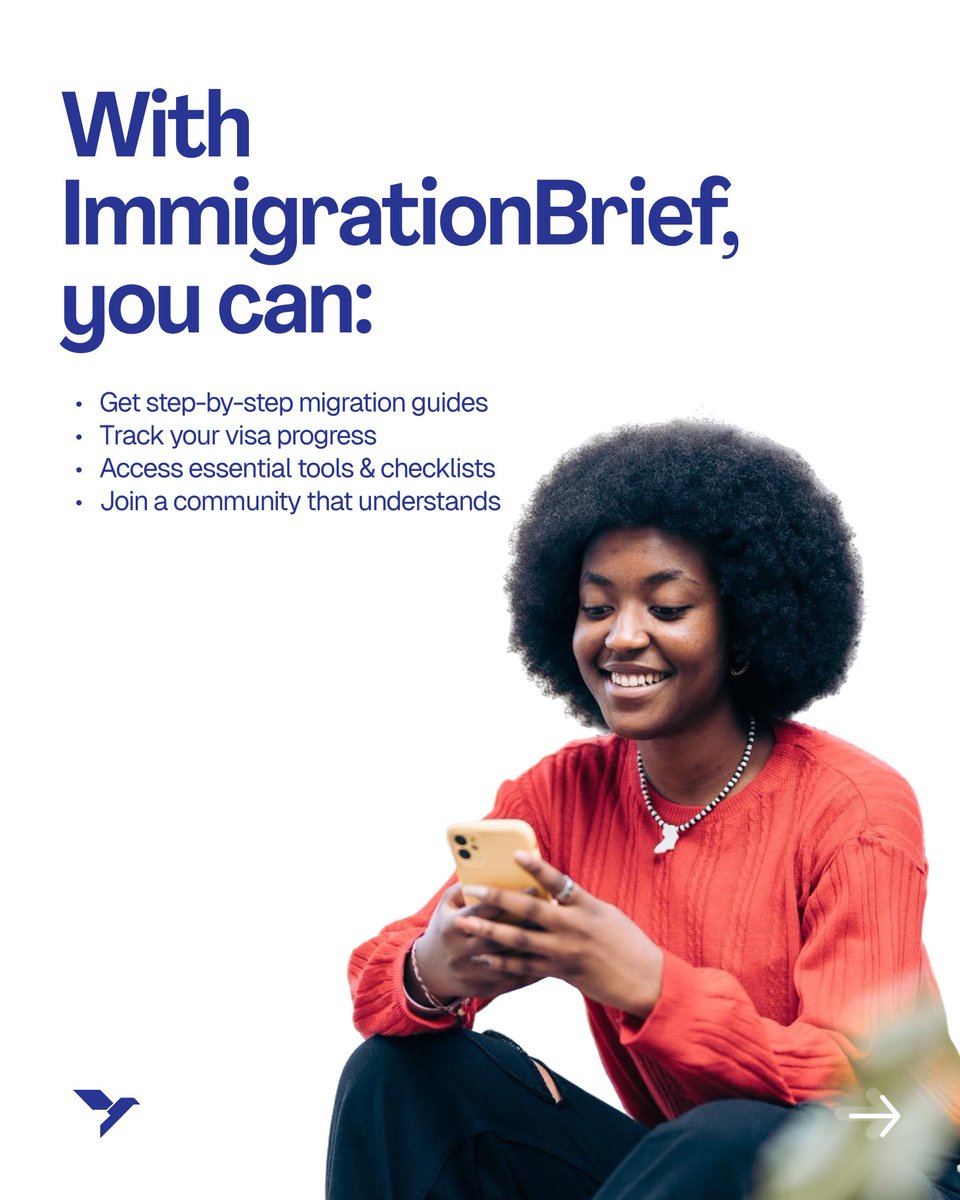 immibrief's tweet image. Navigate migration smarter and easier with ImmigrationBrief 

#ImmigrationBrief #Visahelp #migrationmadesimple #StudyAbroadAfrica #immigrantsmatter #visatips