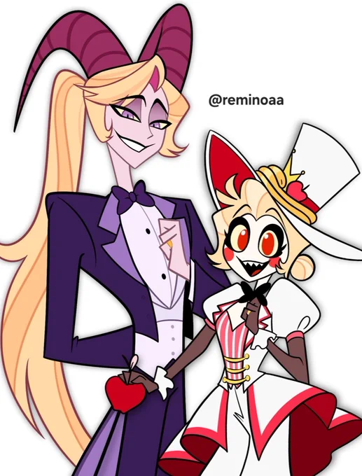 Gender-swapped Morningstar couple #HazbinHotel #Lucilith #HazbinHotelLucifer #HazbinHotelLilith
