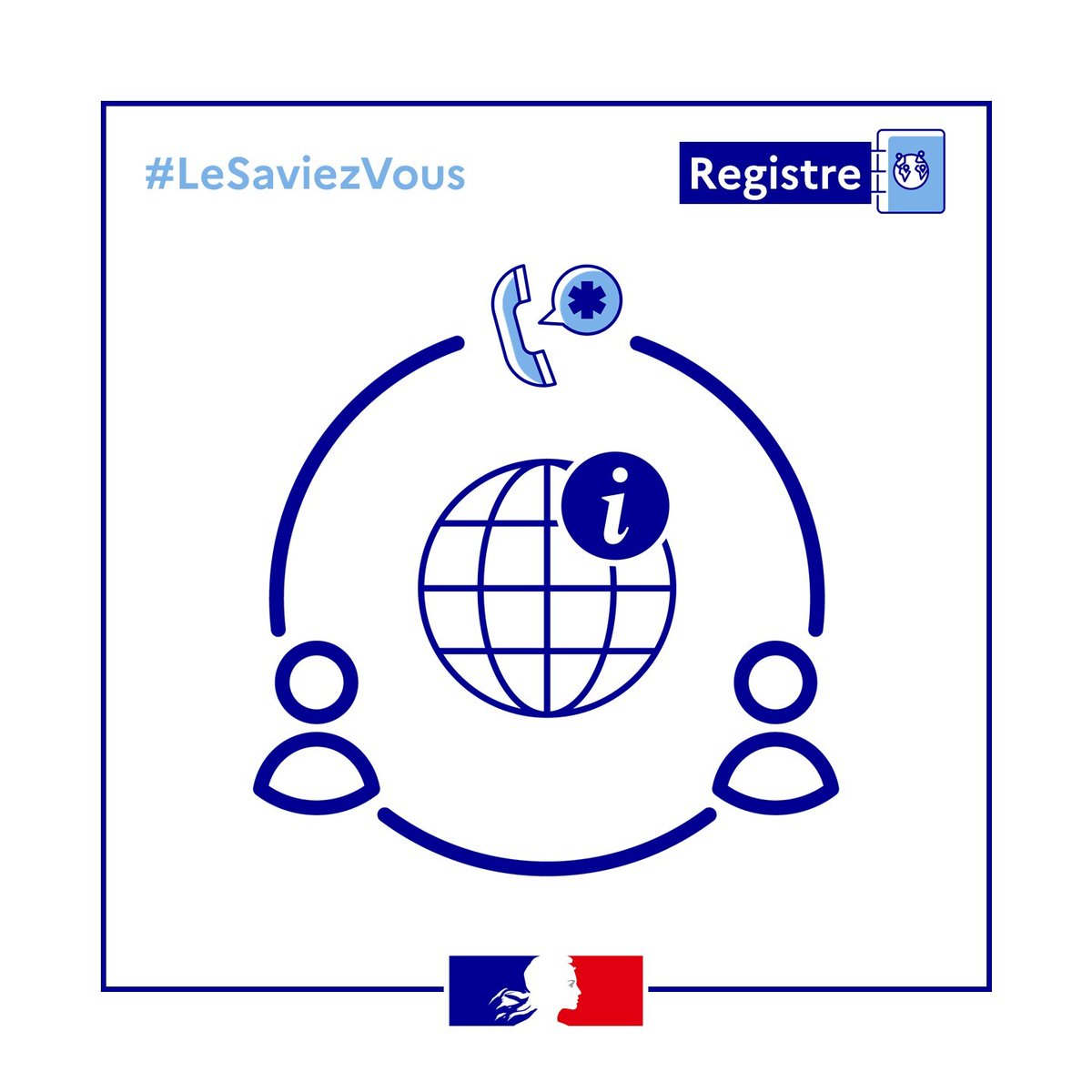 Le saviez-vous ❓| Registre &amp; Sécurité
L'inscription au registre des Français établis hors de France permet aux autorités consulaires de vous communiquer des informations sécuritaires et de contacter vos proches en cas d'urgence. 
Inscrivez-vous 👉 service-public.fr/particuliers/v…