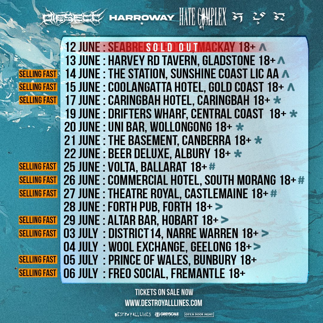 Perth metalcore band Make Them Suffer are set to head on their Regional Tour next month! Catch them in the Sunshine Coast, Wollongong, Hobart &amp; Fremantle this June. Tix are moving fast, grab yours STAT 🤘 bit.ly/4b5tFQ4