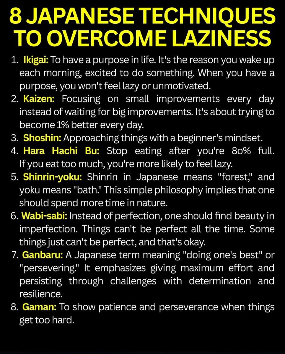 8 Japanese Techniques To Overcome Laziness:
